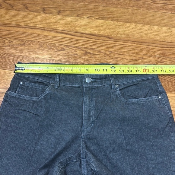 Eileen Fisher Organic Cotton Straight Leg Gray Black Jeans Size 12 - Picture 9 of 14